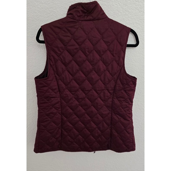 Eddie Bauer Women's Quilted Vest Maroon Puffer Sleeveless Jacket Medium - Picture 5 of 5